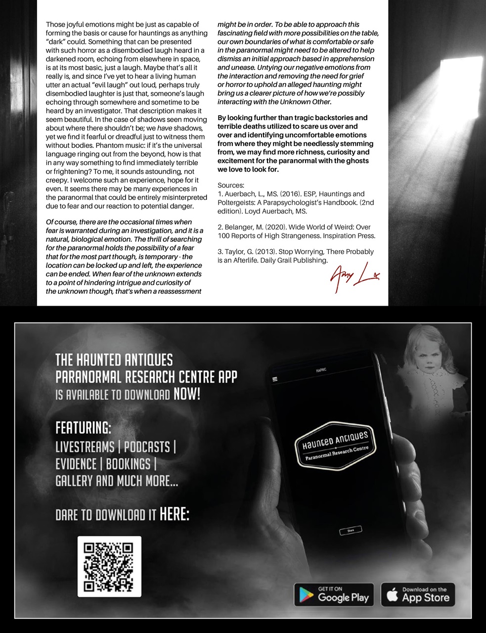 Haunted Magazine Preview Pages