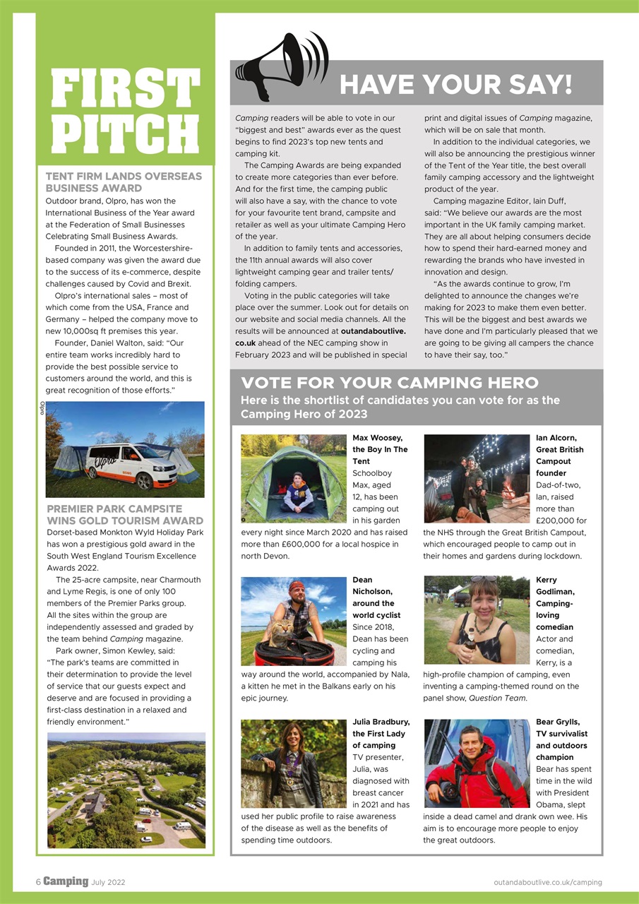 Camping Preview Pages