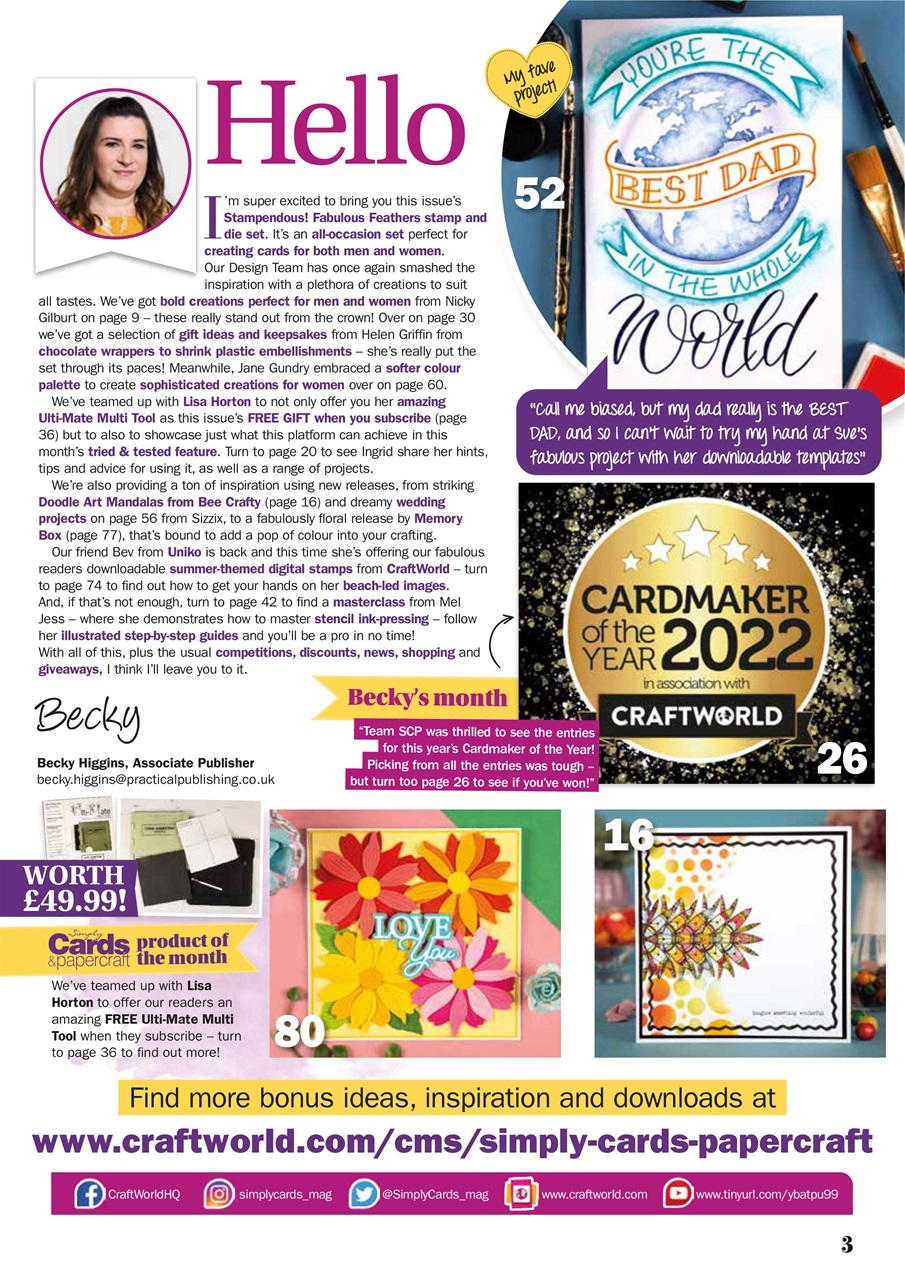 Simply Cards & Papercraft Preview Pages