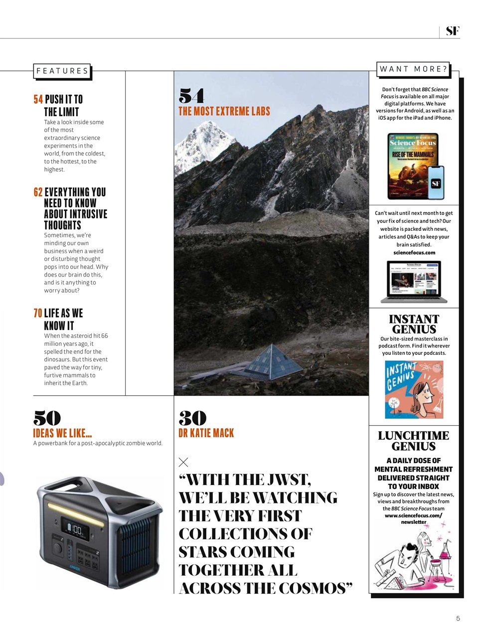 BBC Science Focus Magazine Preview Pages