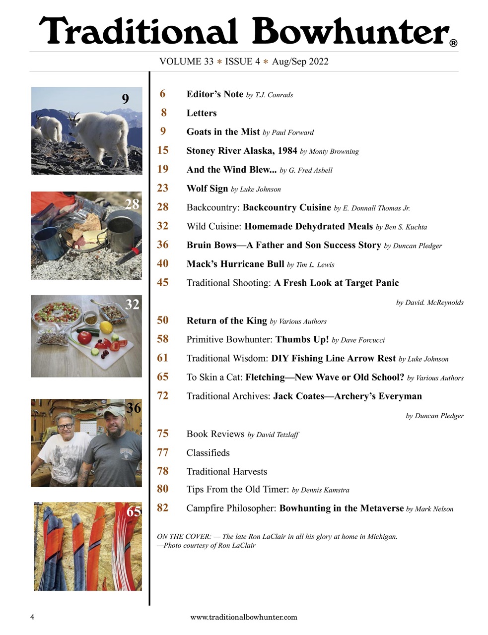 Traditional Bowhunter Magazine Preview Pages