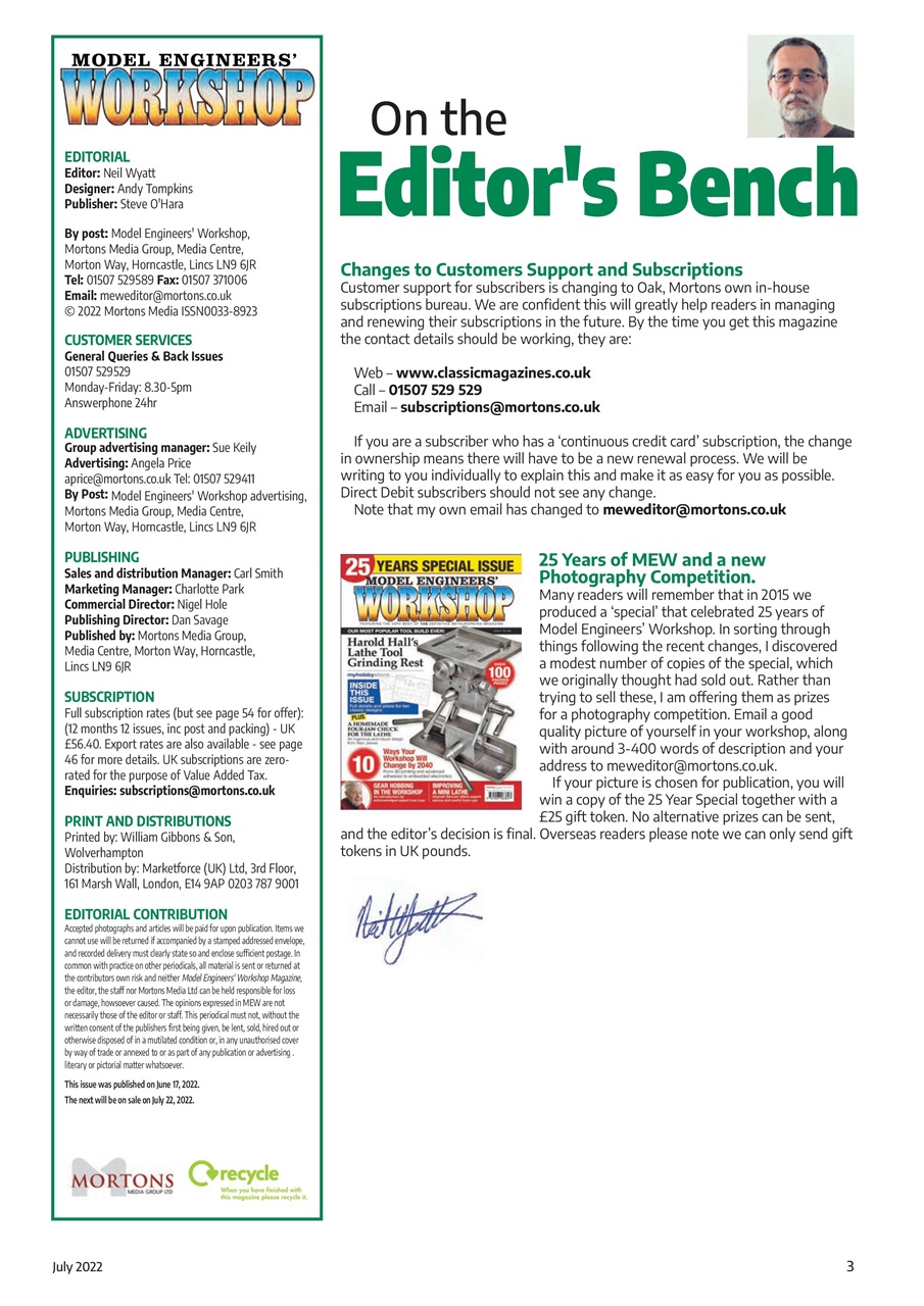 Model Engineer & Workshop Magazine Preview Pages