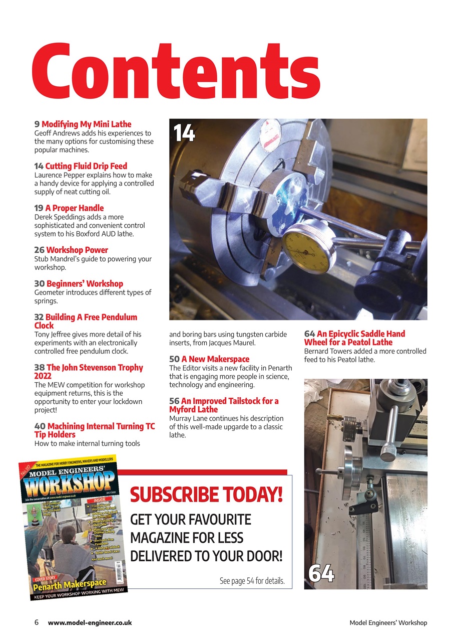 Model Engineer & Workshop Magazine Preview Pages