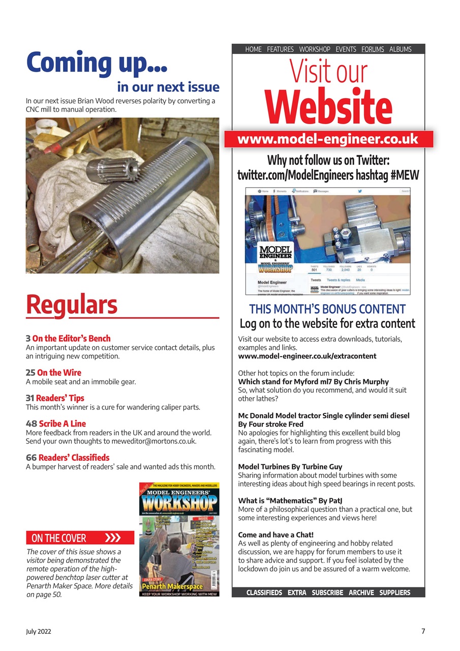 Model Engineer & Workshop Magazine Preview Pages