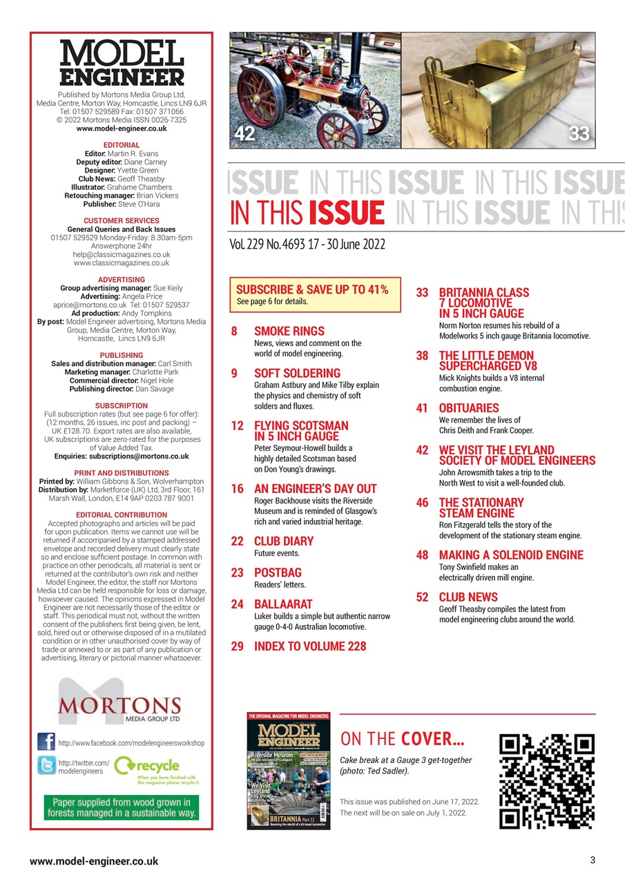 Model Engineer Preview Pages