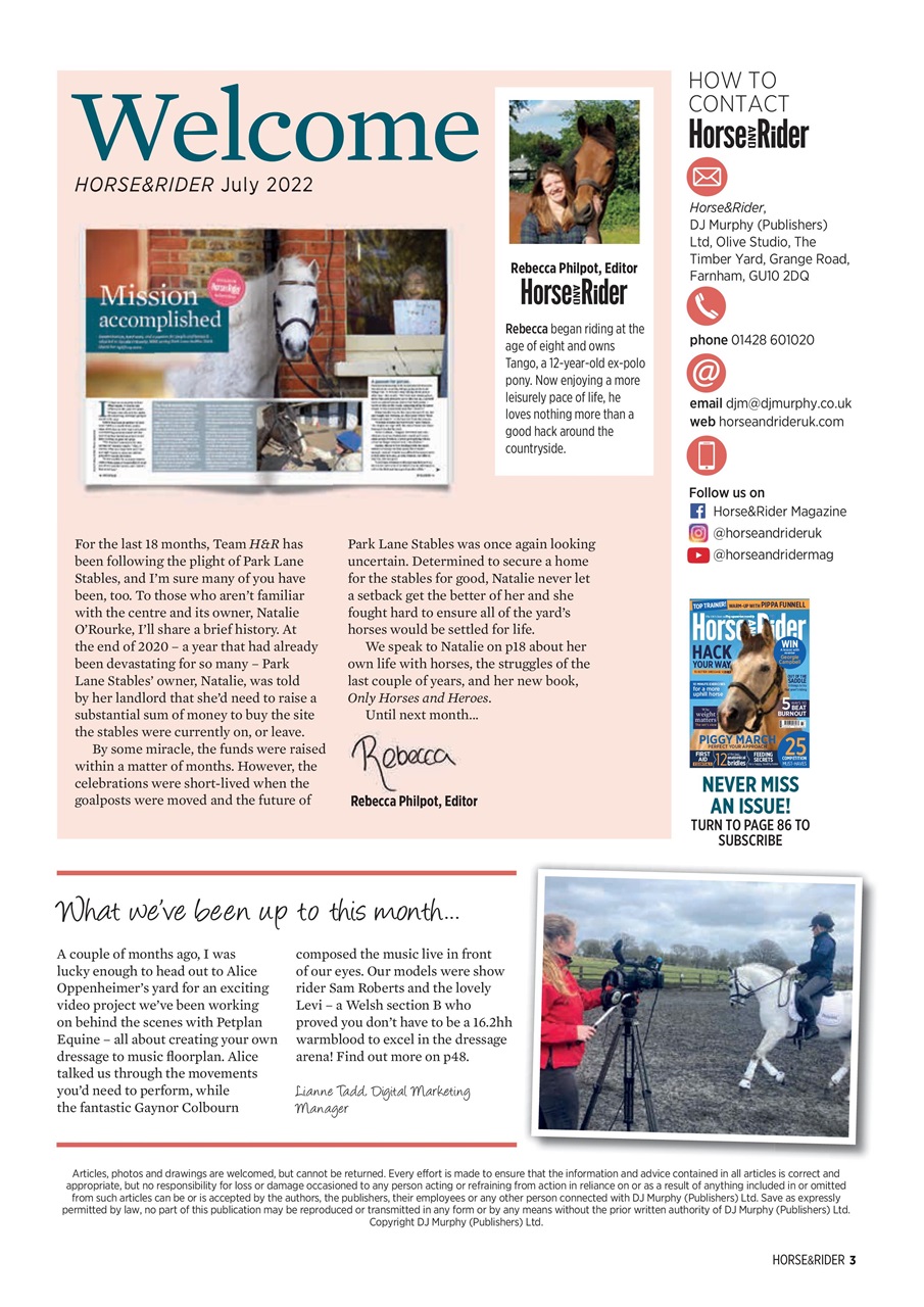 Horse&Rider Magazine - UK equestrian magazine for Horse and Rider Preview Pages