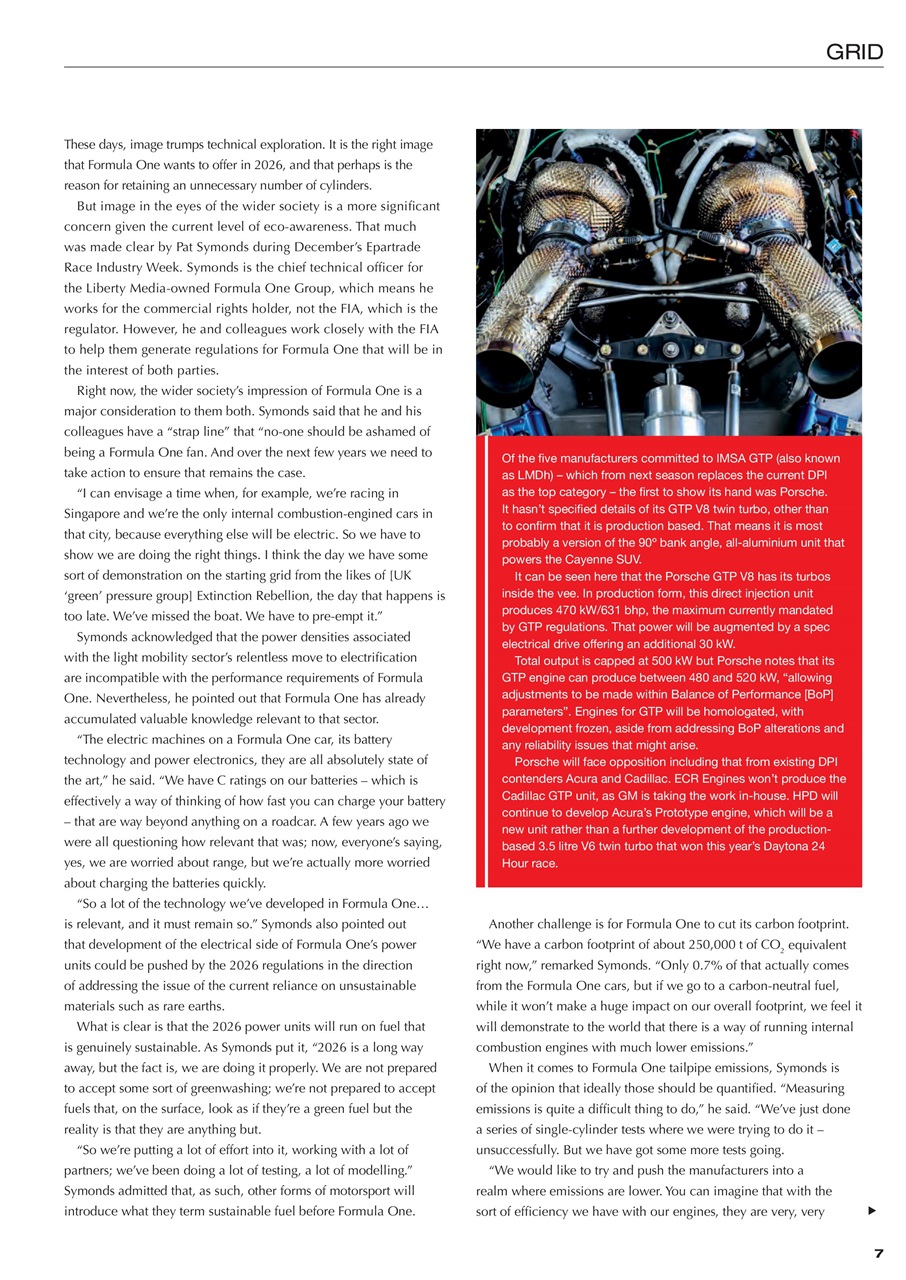 Race Engine Technology Preview Pages