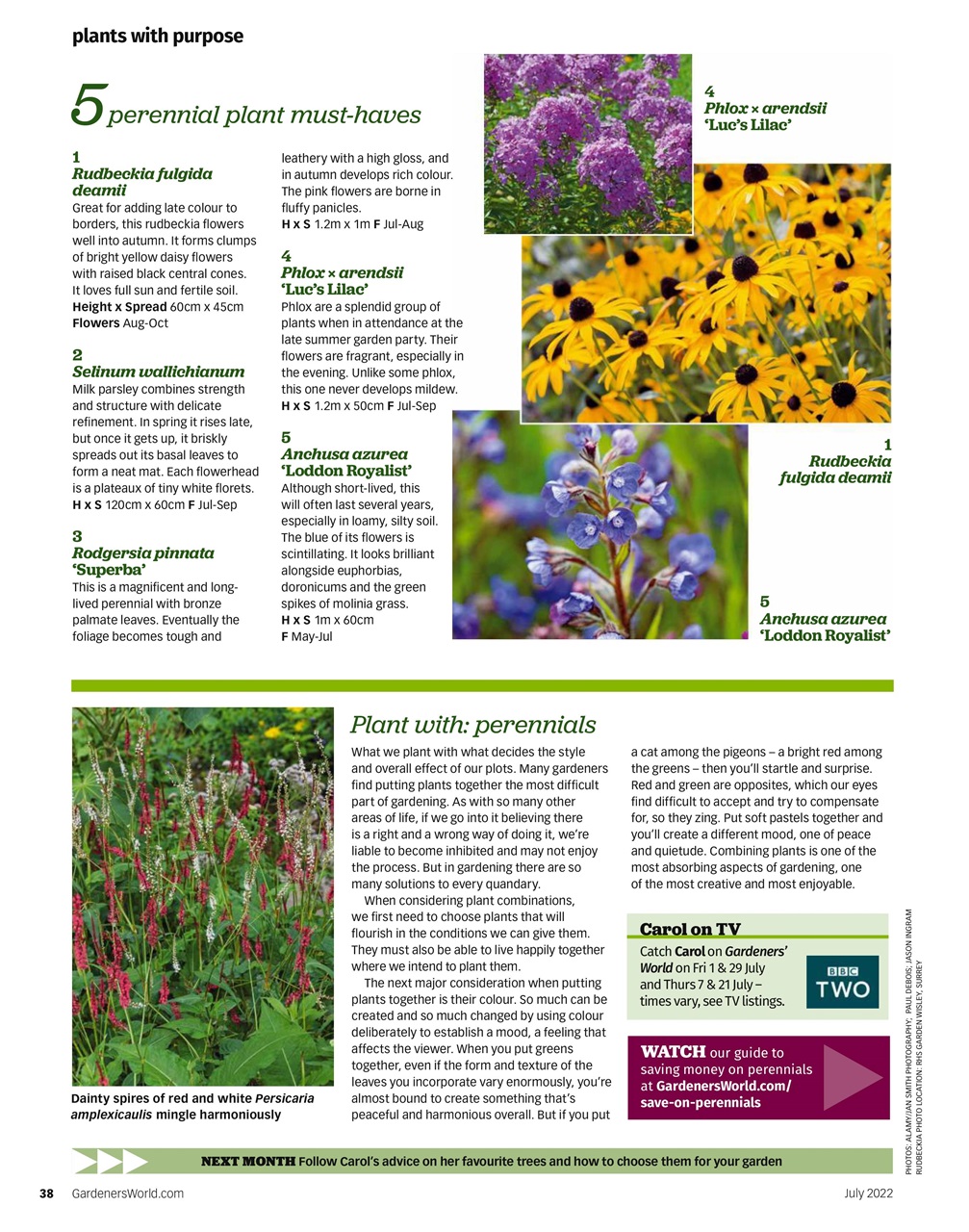 BBC Gardeners’ World Magazine Preview Pages