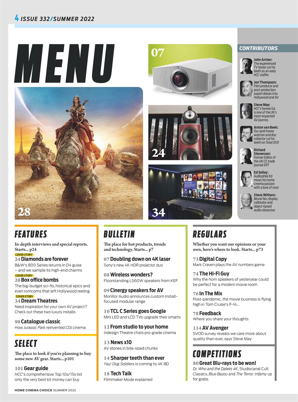 Home Cinema Choice Preview Pages