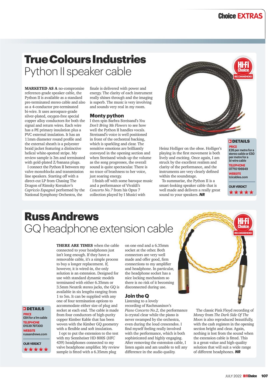 Hi-Fi Choice Preview Pages