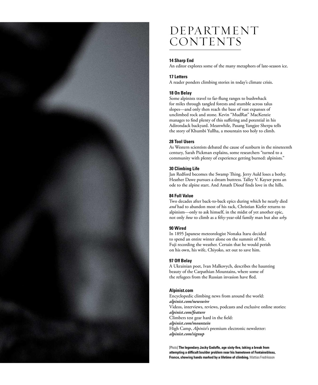 Alpinist Preview Pages