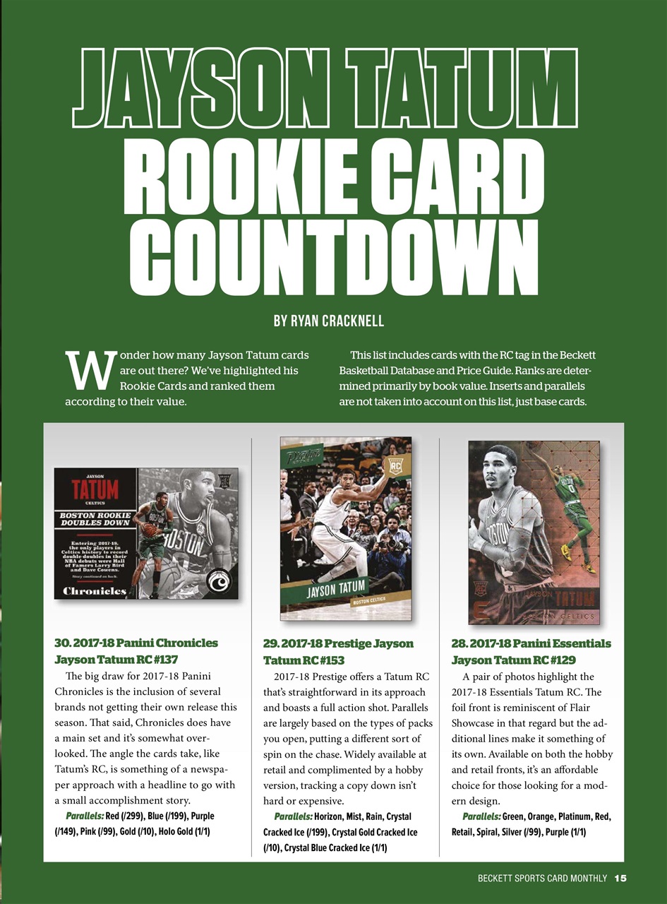 Sports Card Monthly Magazine Preview Pages