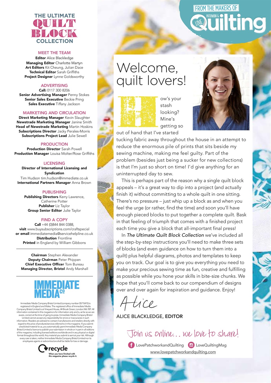 Love Patchwork & Quilting Preview Pages