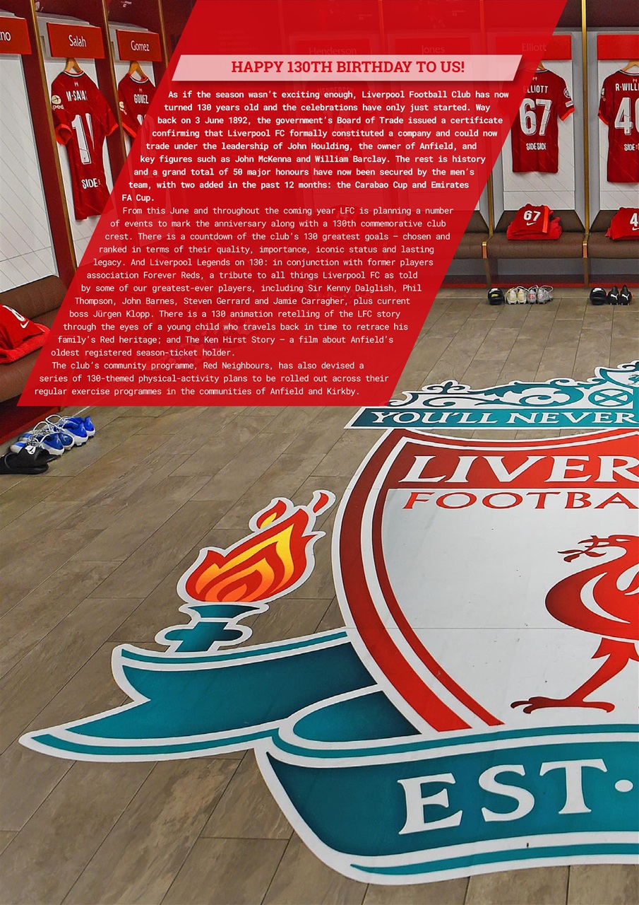 Liverpool FC Magazine Preview Pages