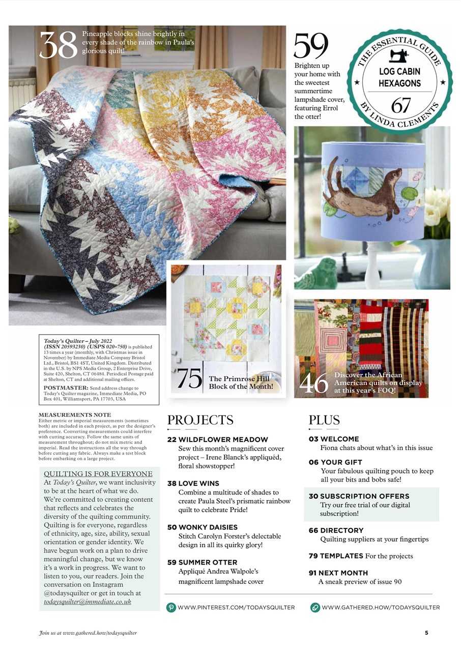 Today’s Quilter Preview Pages