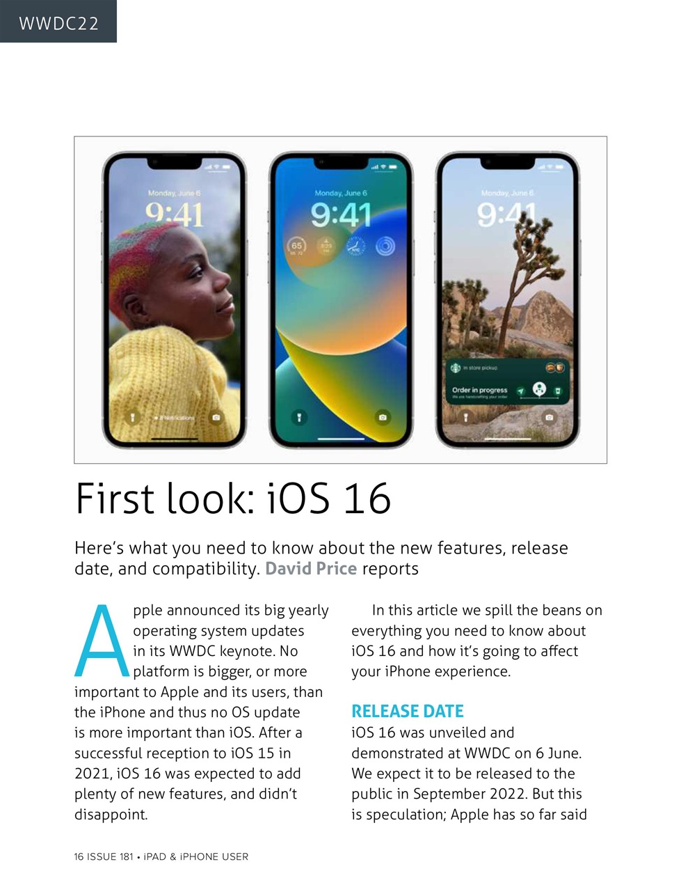 iPad and iPhone User Preview Pages