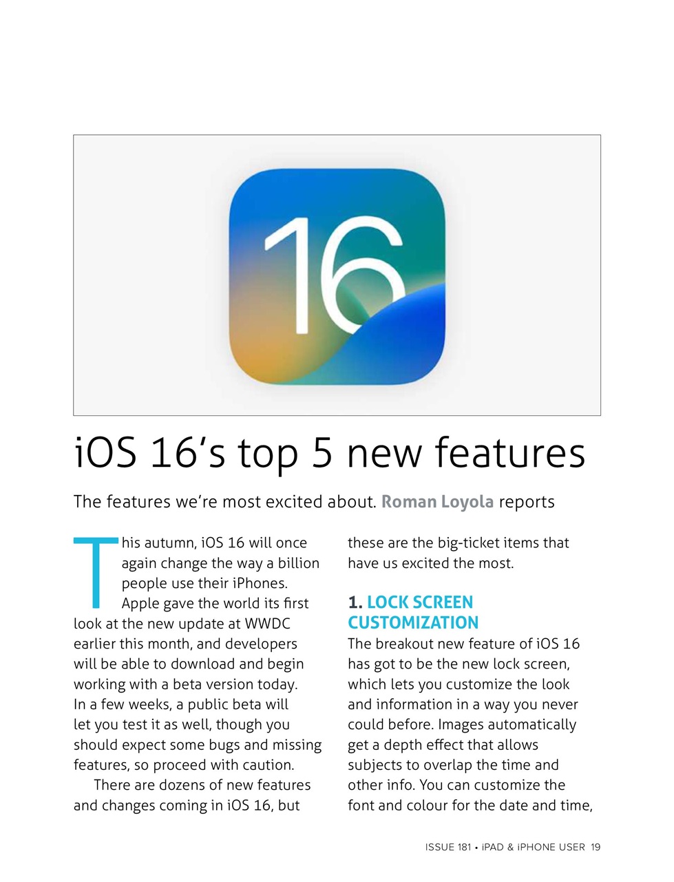 iPad and iPhone User Preview Pages