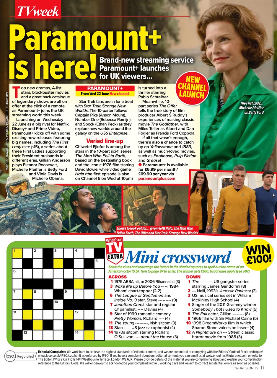 What's on TV Preview Pages