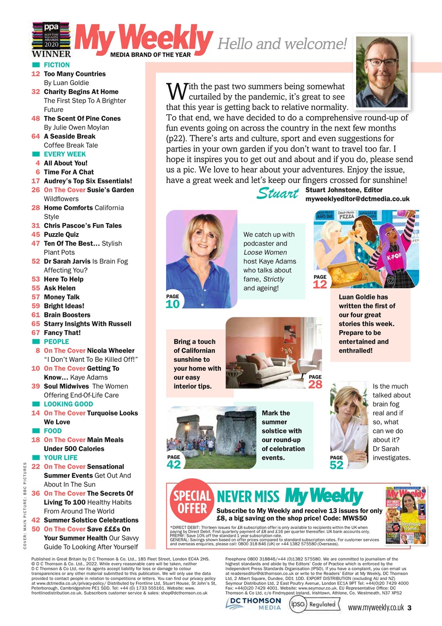 My Weekly Preview Pages