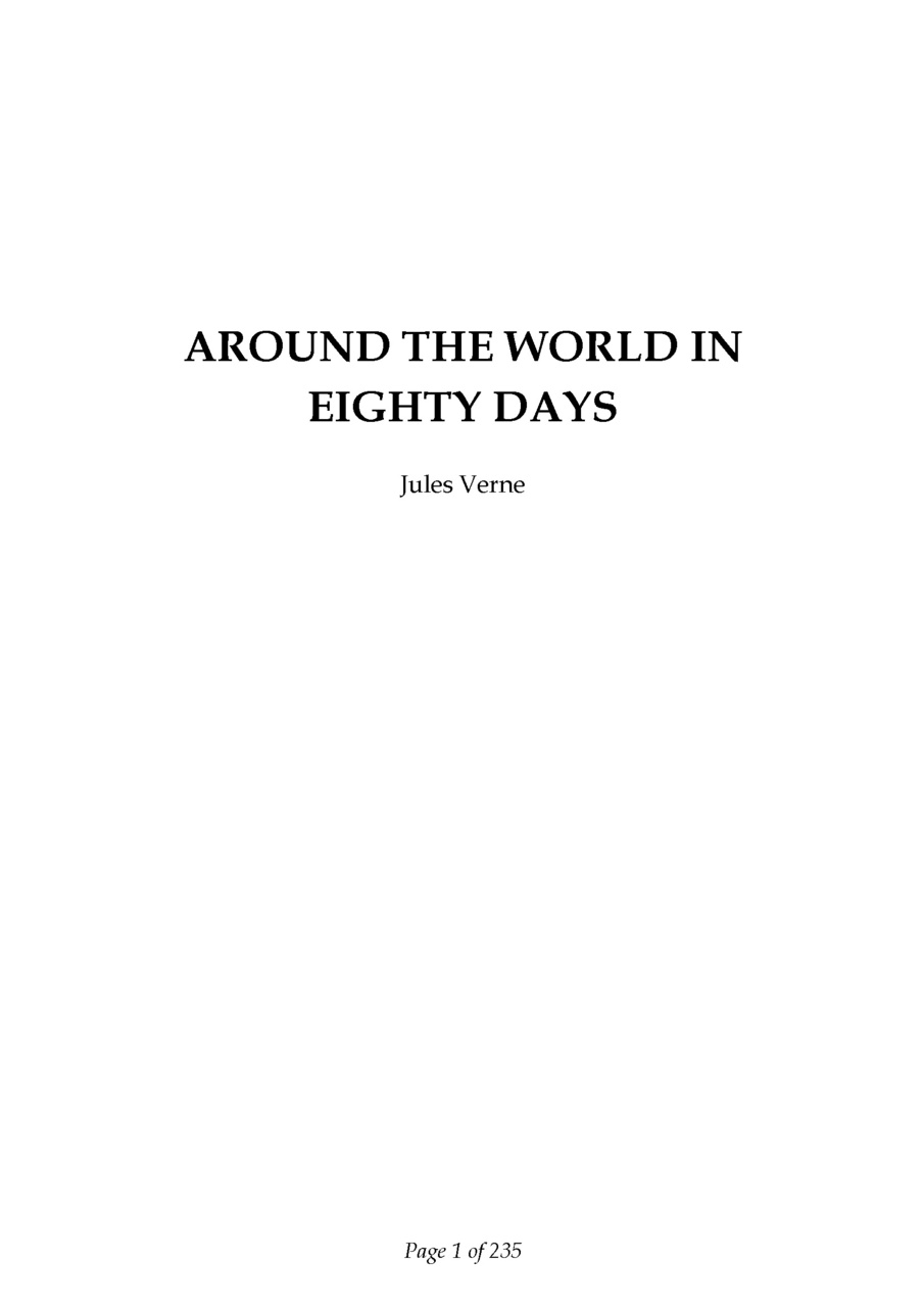 Around the world in 80 days Preview Pages
