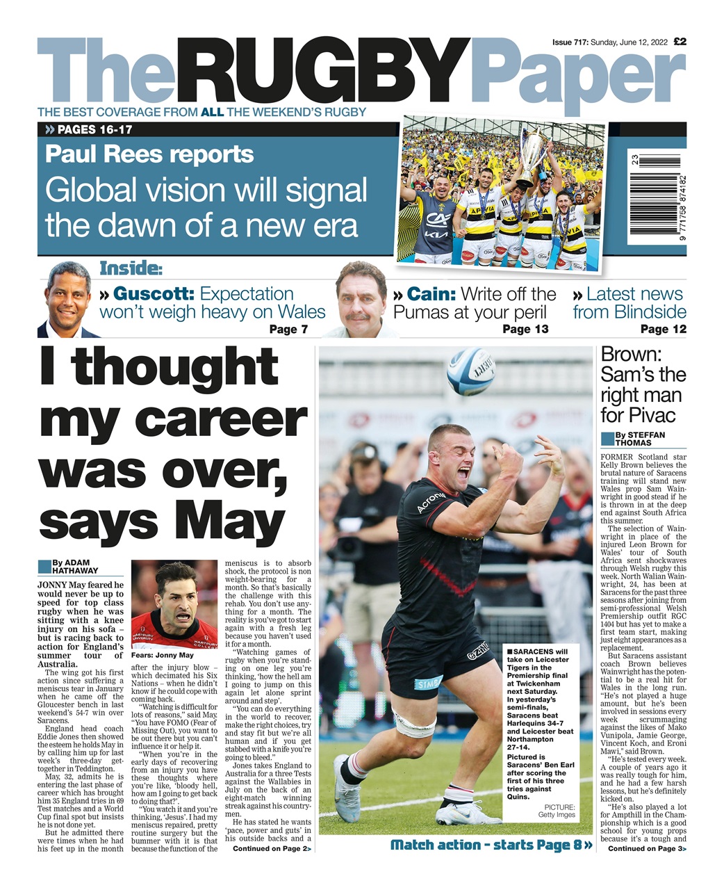 The Rugby Paper Preview Pages