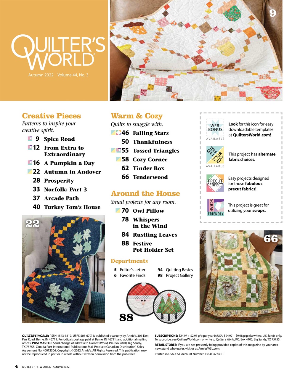 Quilter's World Preview Pages
