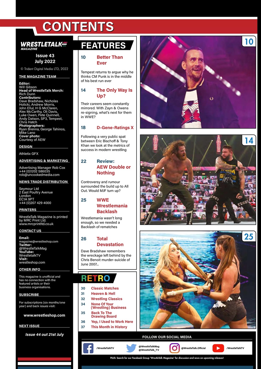Wrestletalk Magazine Preview Pages