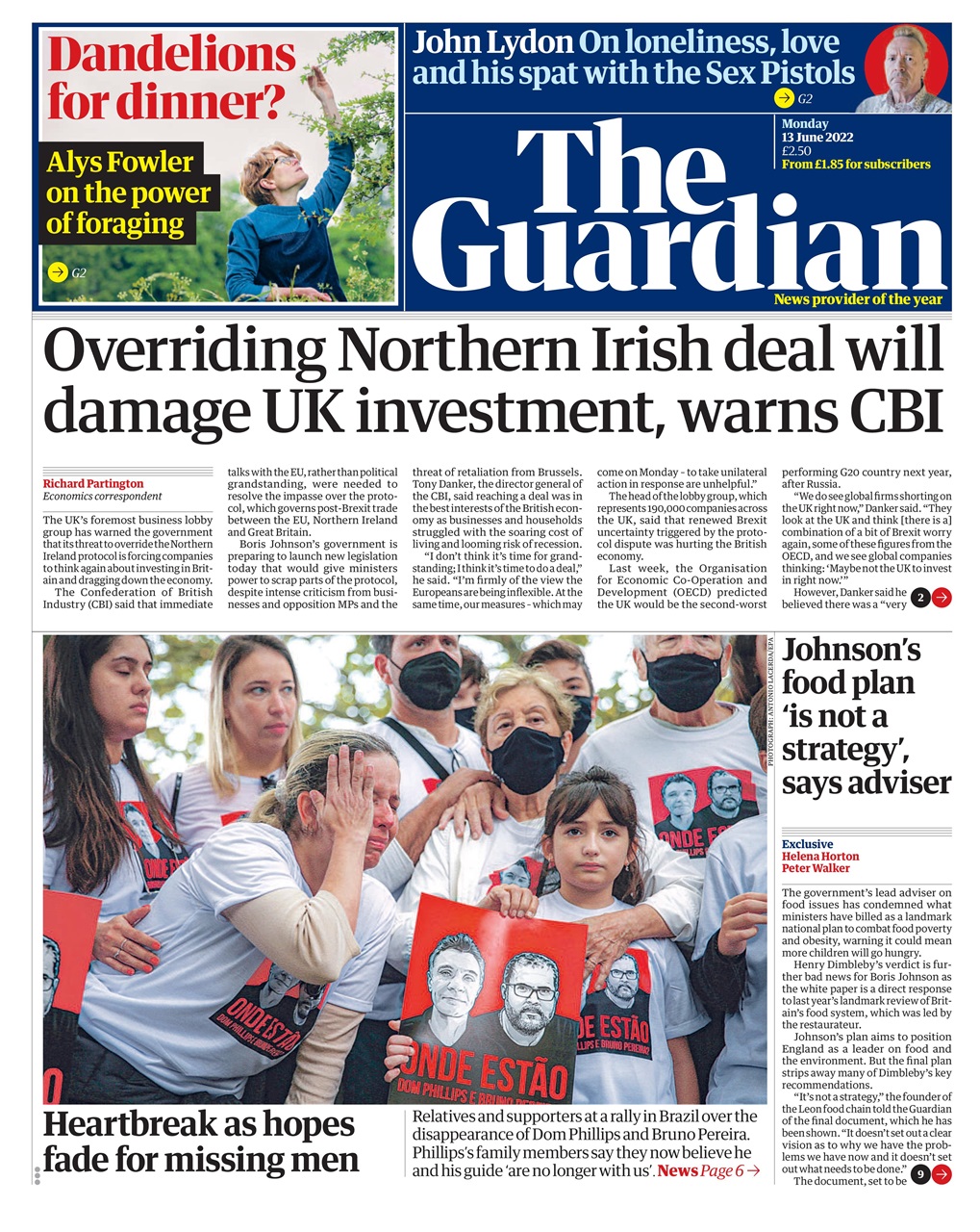 The Guardian Newspaper Preview Pages