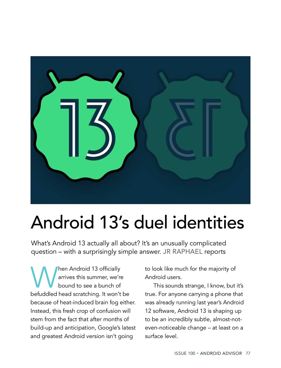 Android Advisor Preview Pages