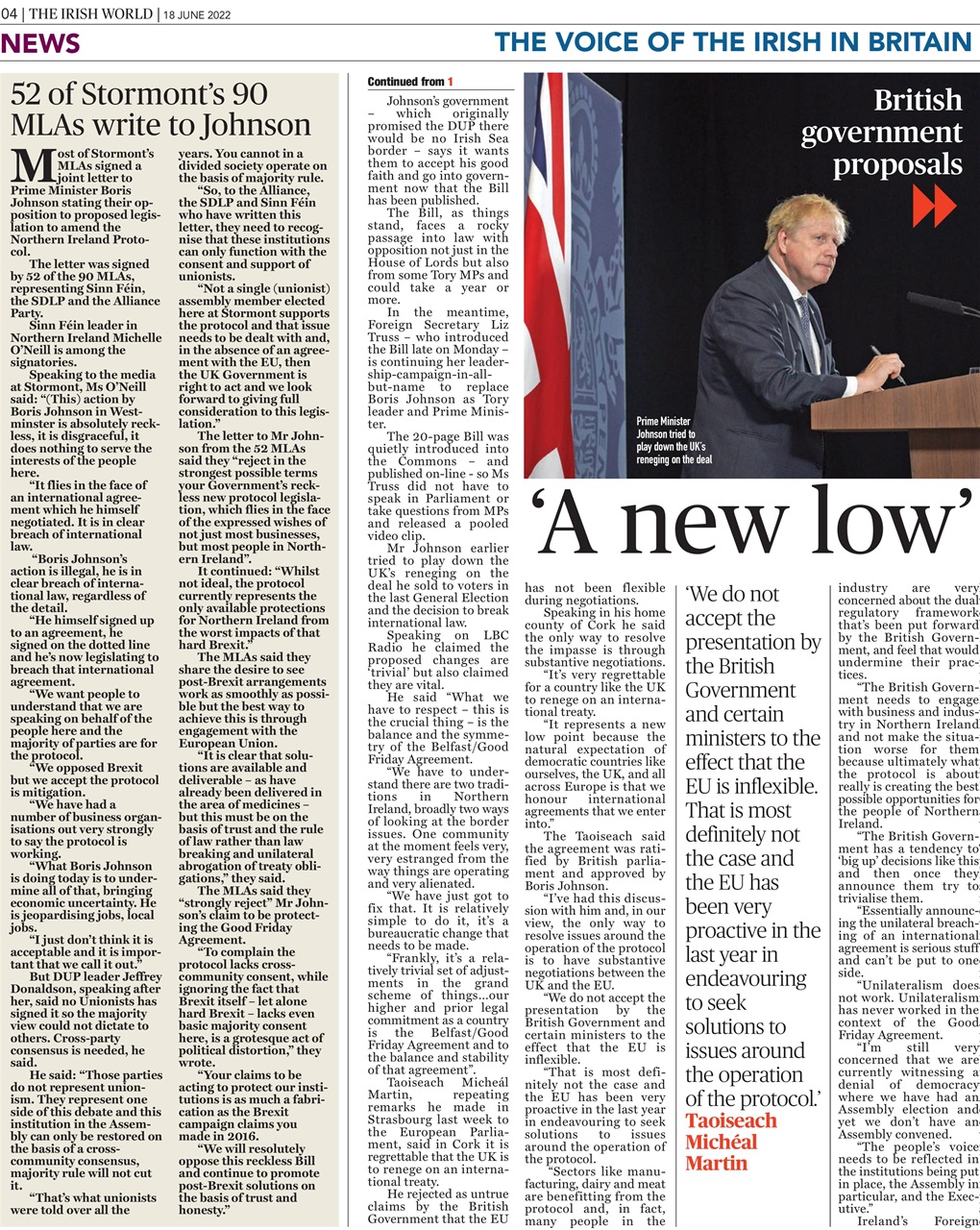 Irish World Preview Pages