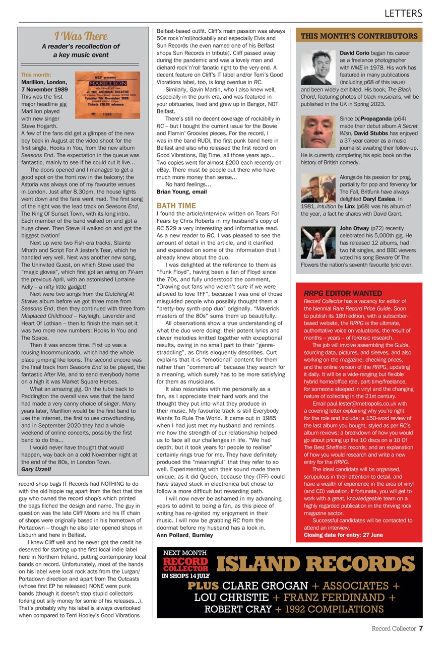 Record Collector Preview Pages