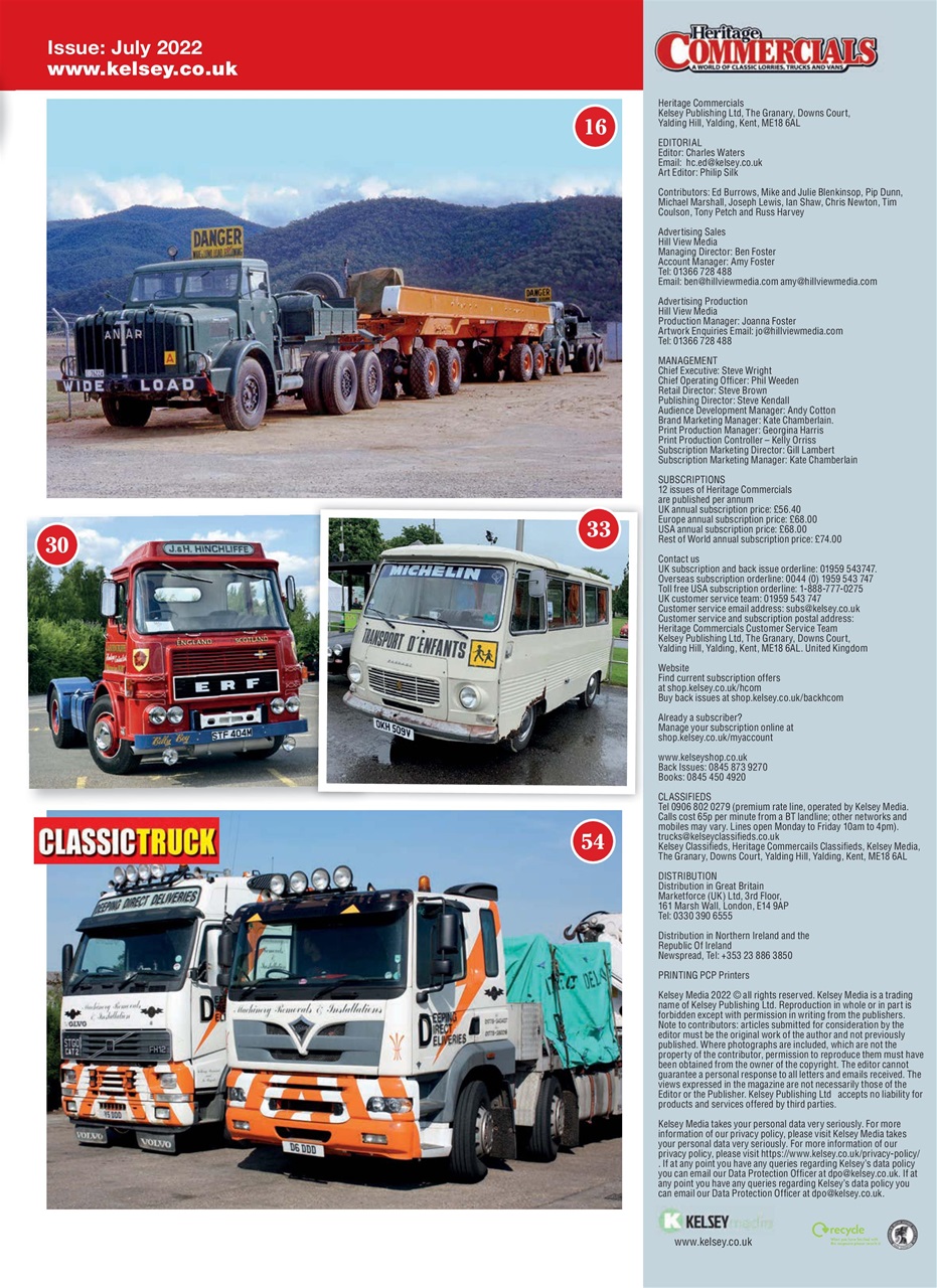 Heritage Commercials Magazine Preview Pages
