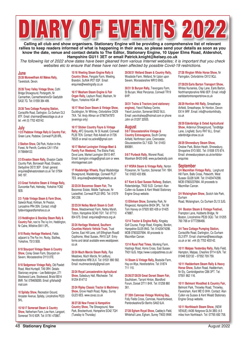 Stationary Engine Preview Pages