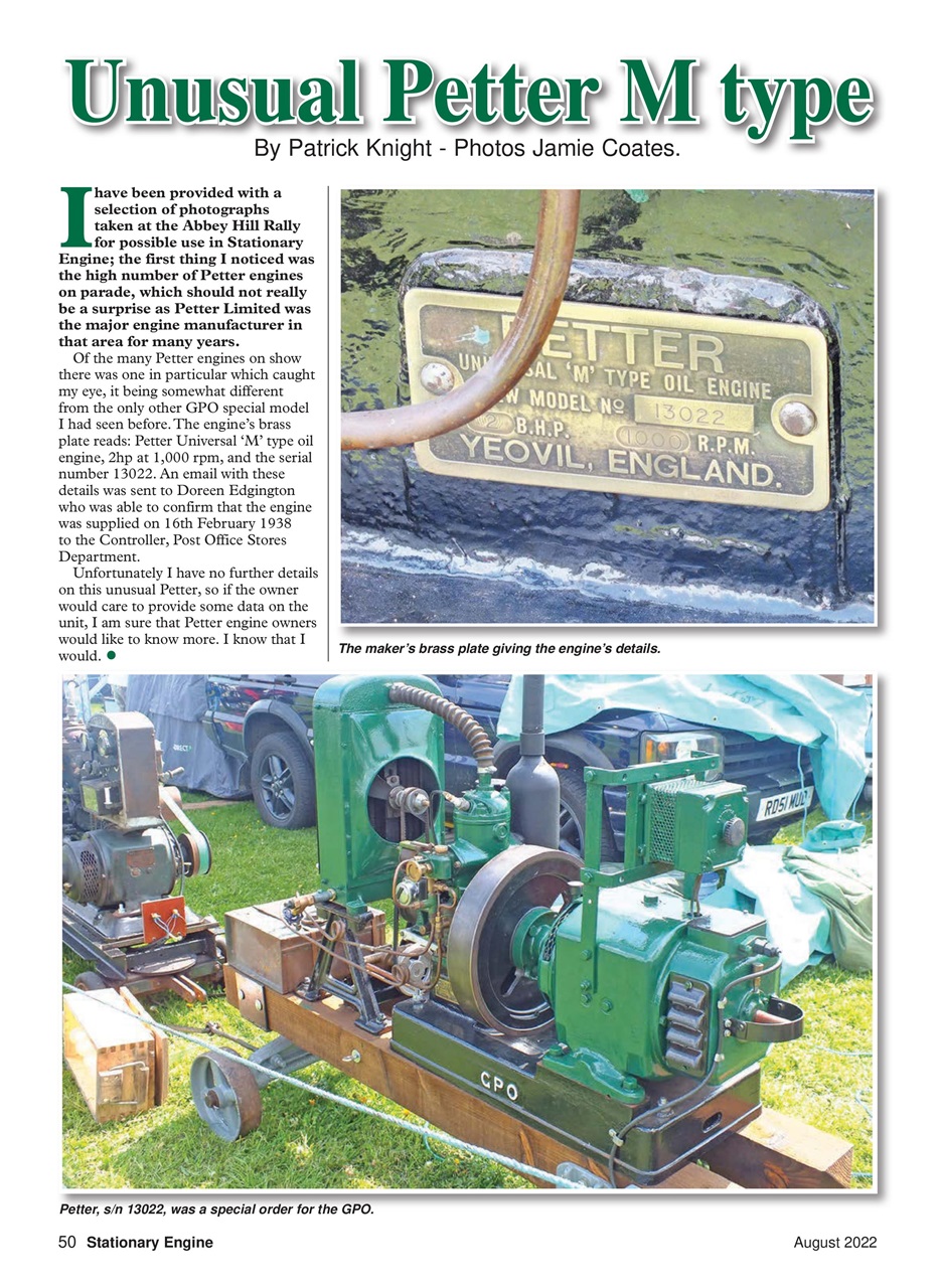 Stationary Engine Preview Pages