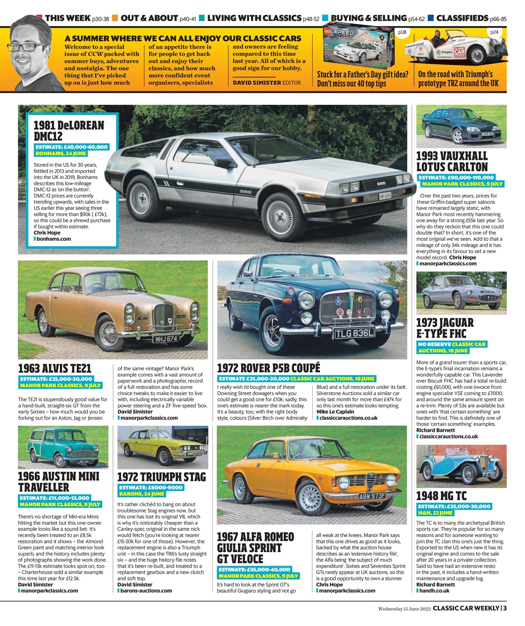 Classic Car Weekly Preview Pages