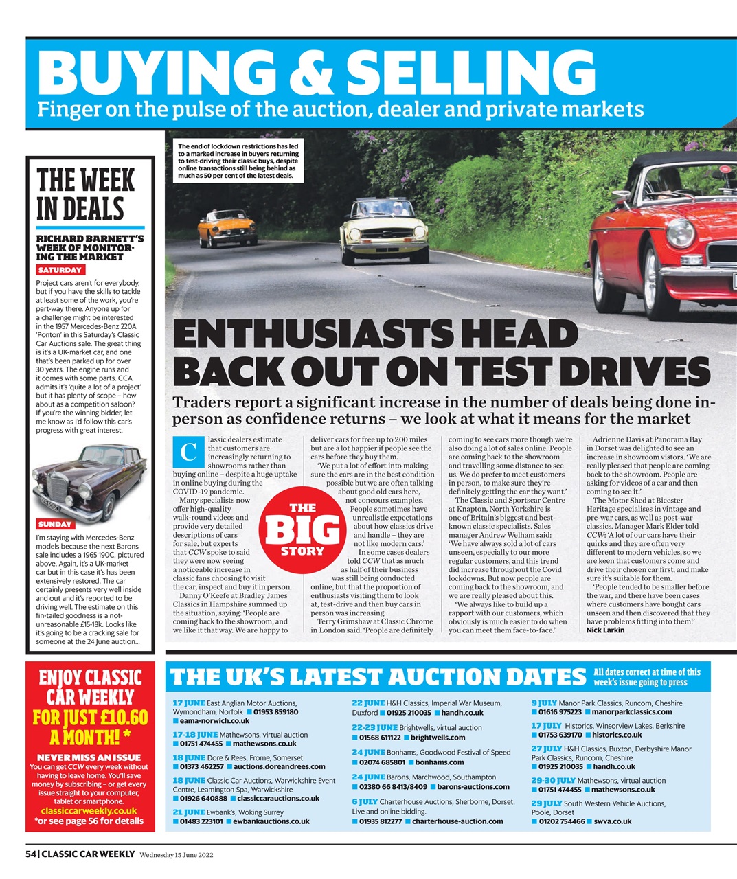 Classic Car Weekly Preview Pages