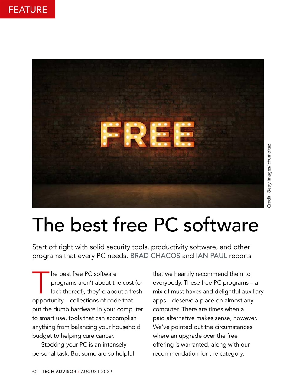 Tech Advisor Preview Pages