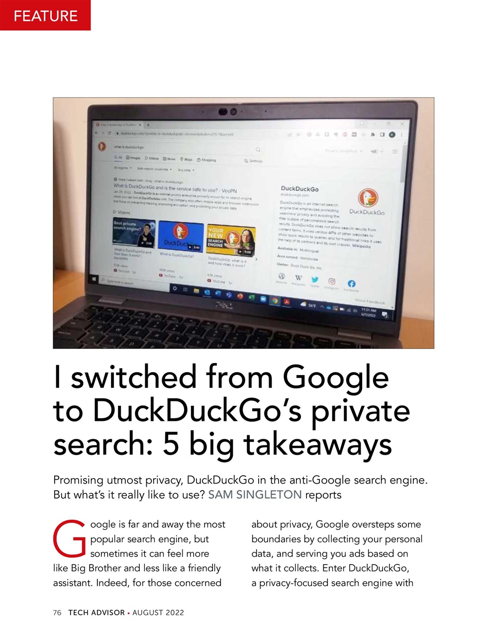 Tech Advisor Preview Pages