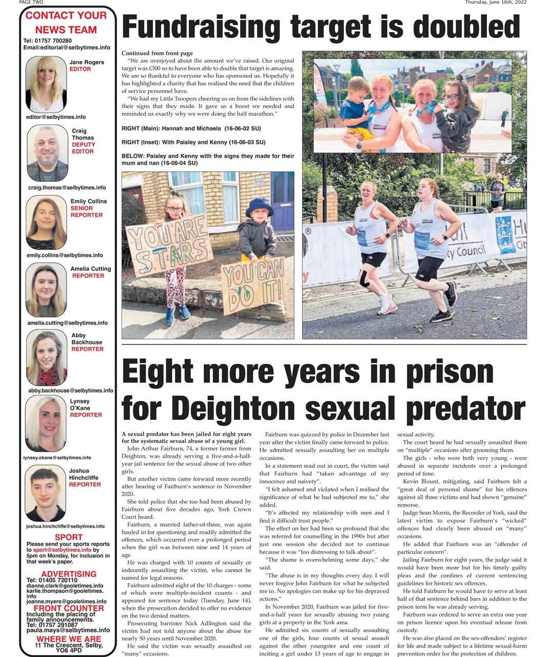 Selby Times Preview Pages