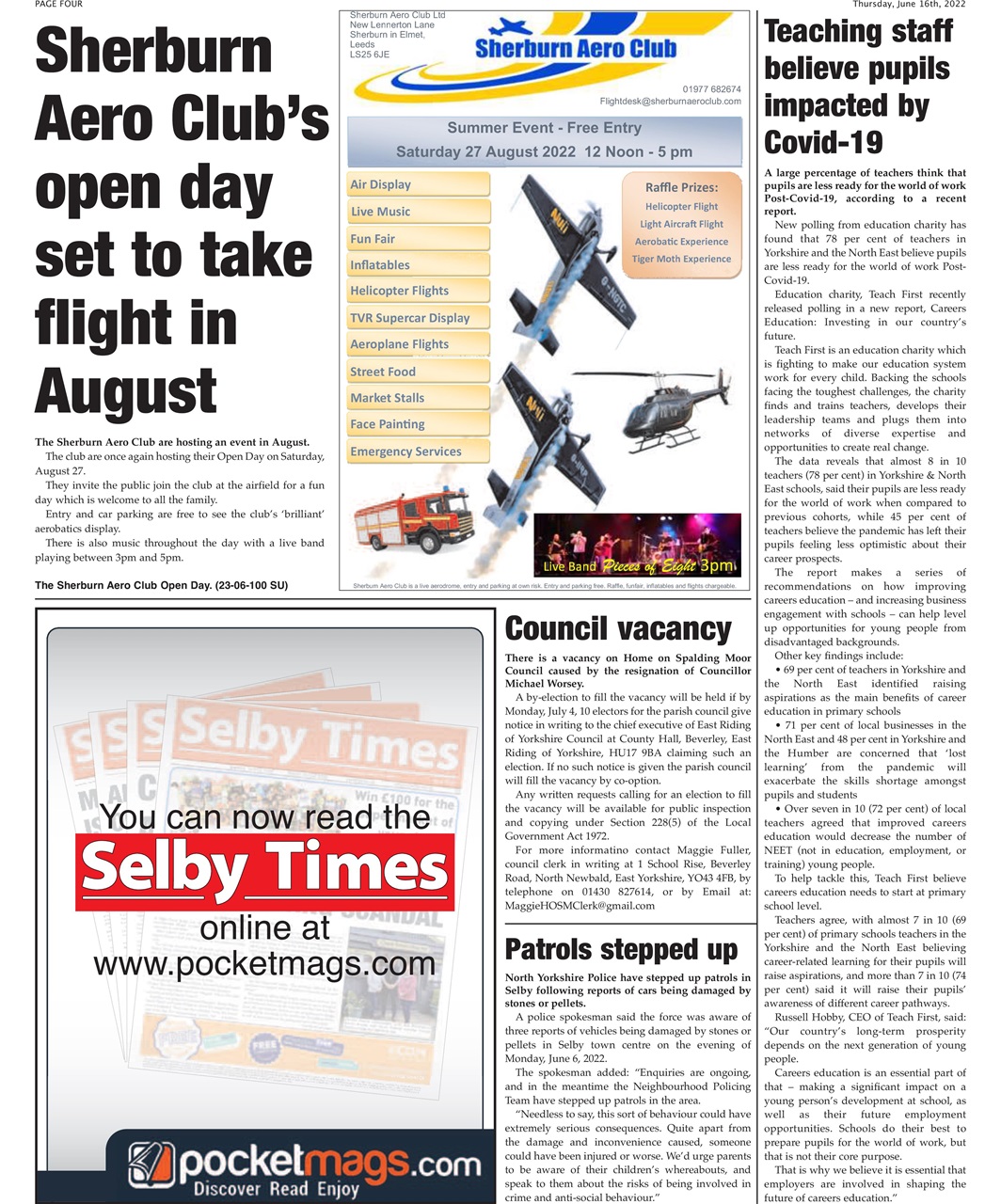 Selby Times Preview Pages