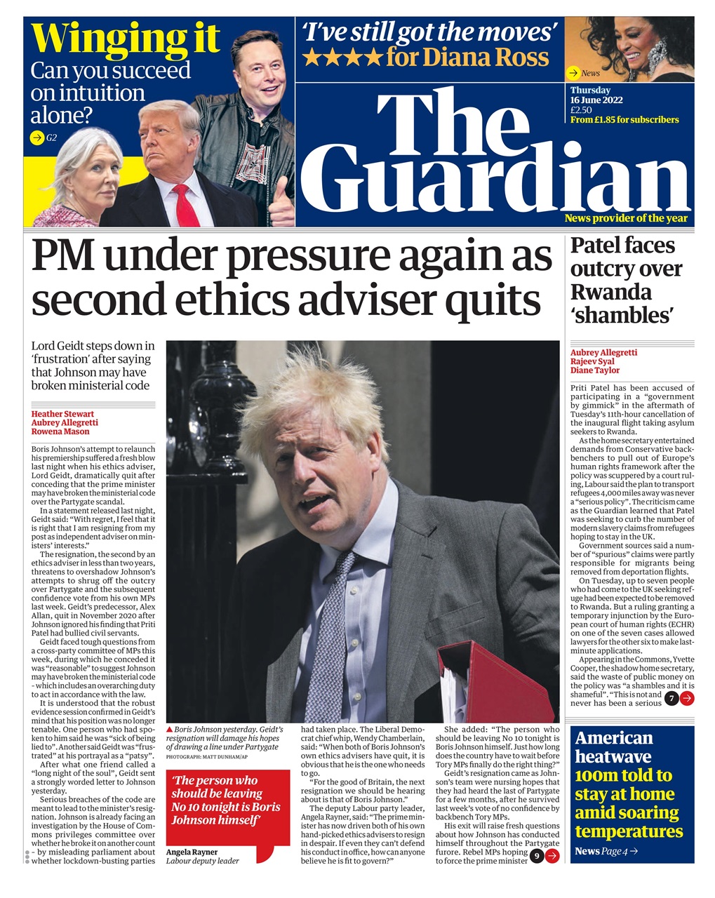 The Guardian Newspaper Preview Pages