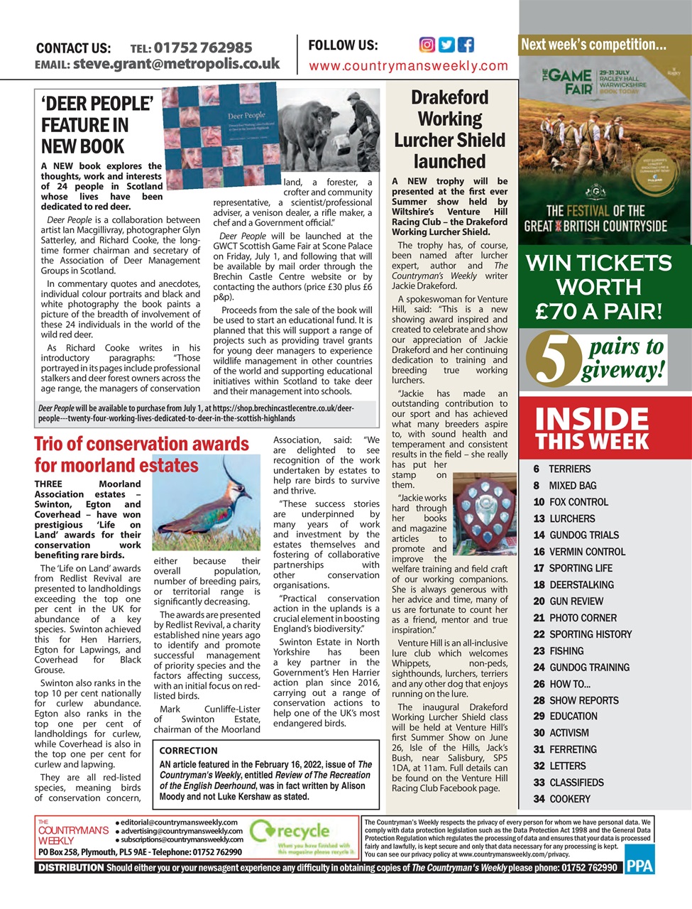 Countryman's Weekly Preview Pages