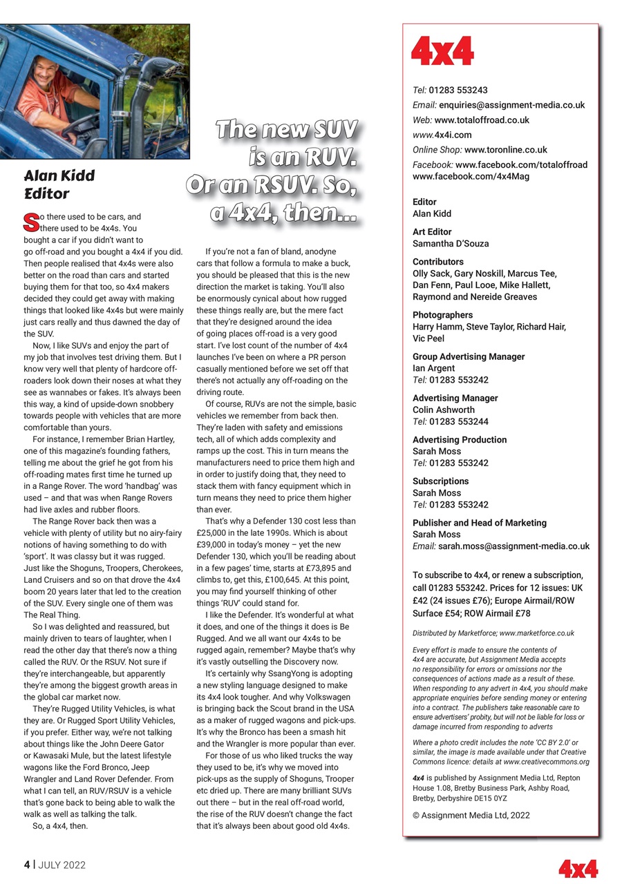 Overlander 4X4 Preview Pages