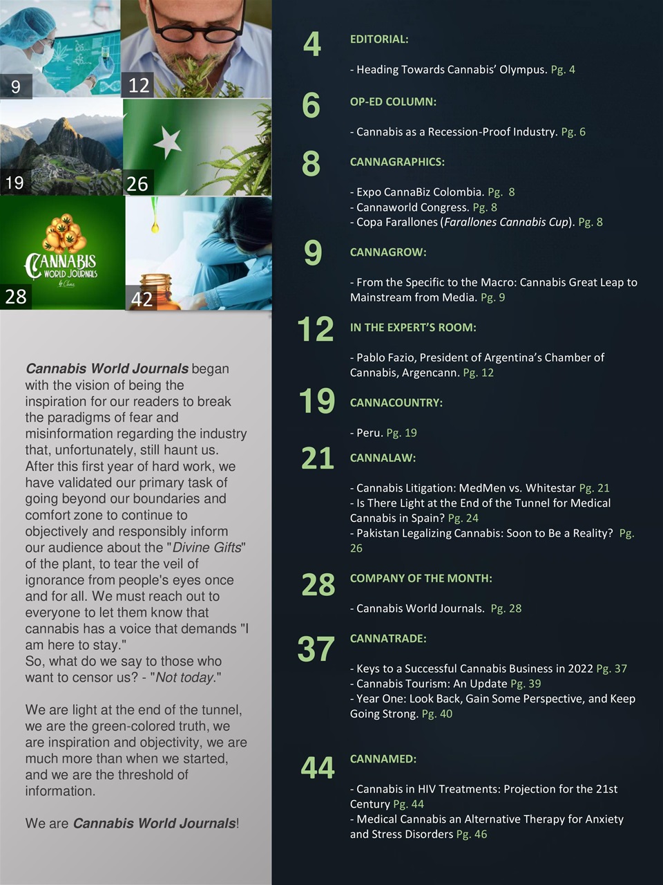 Cannabis World Journals Preview Pages
