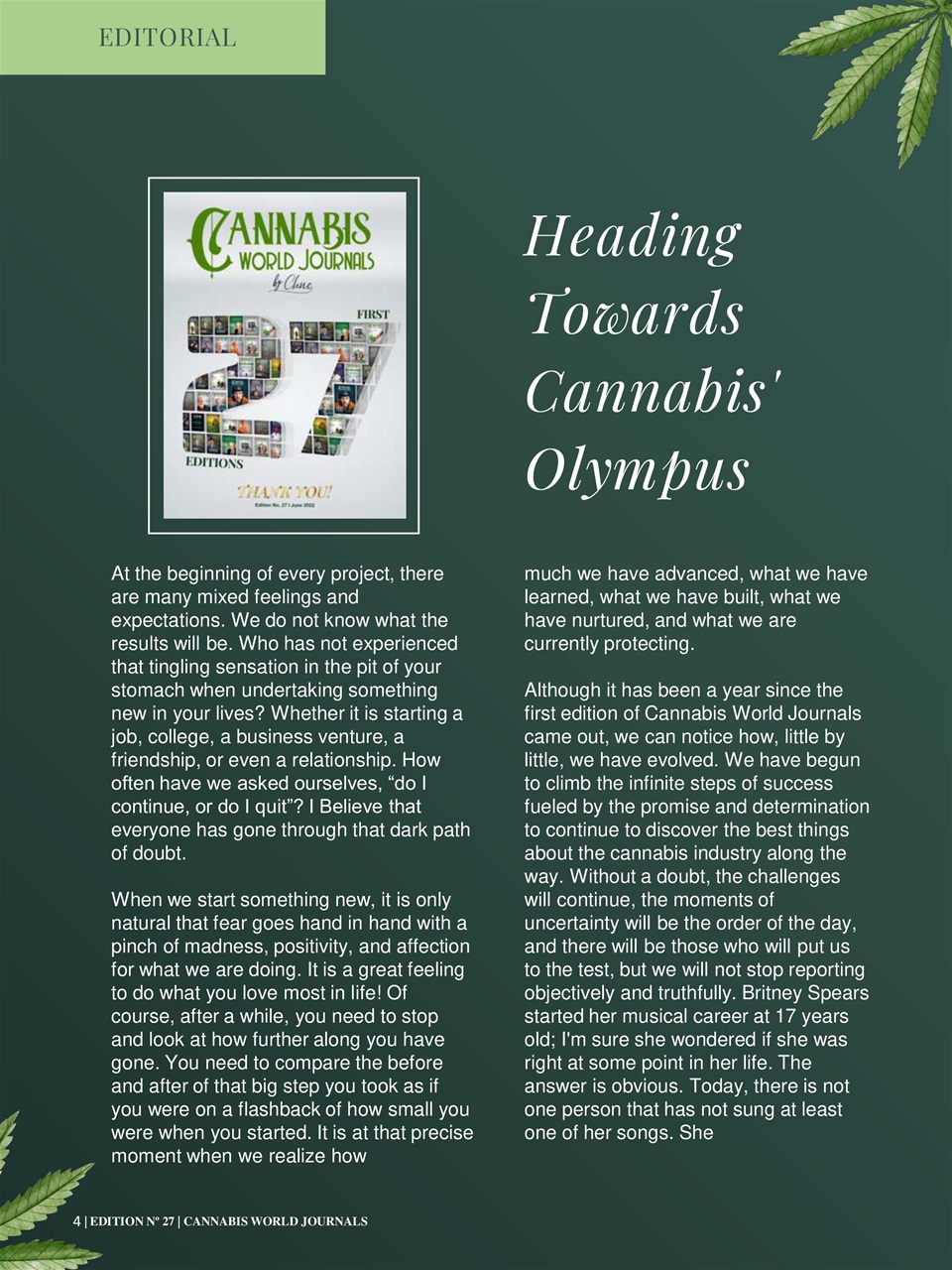 Cannabis World Journals Preview Pages