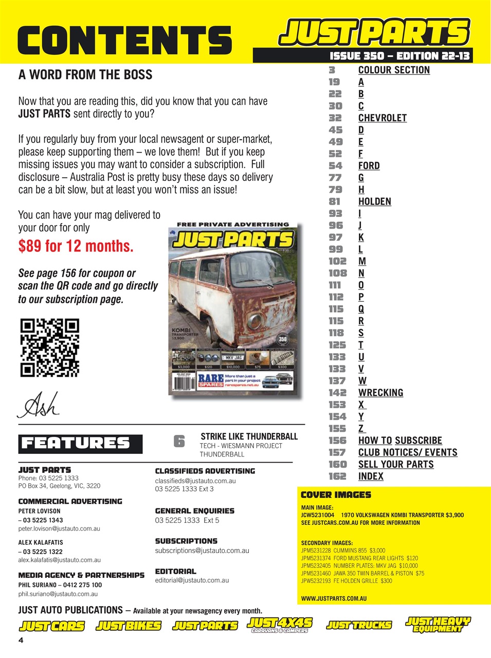 JUST PARTS Preview Pages