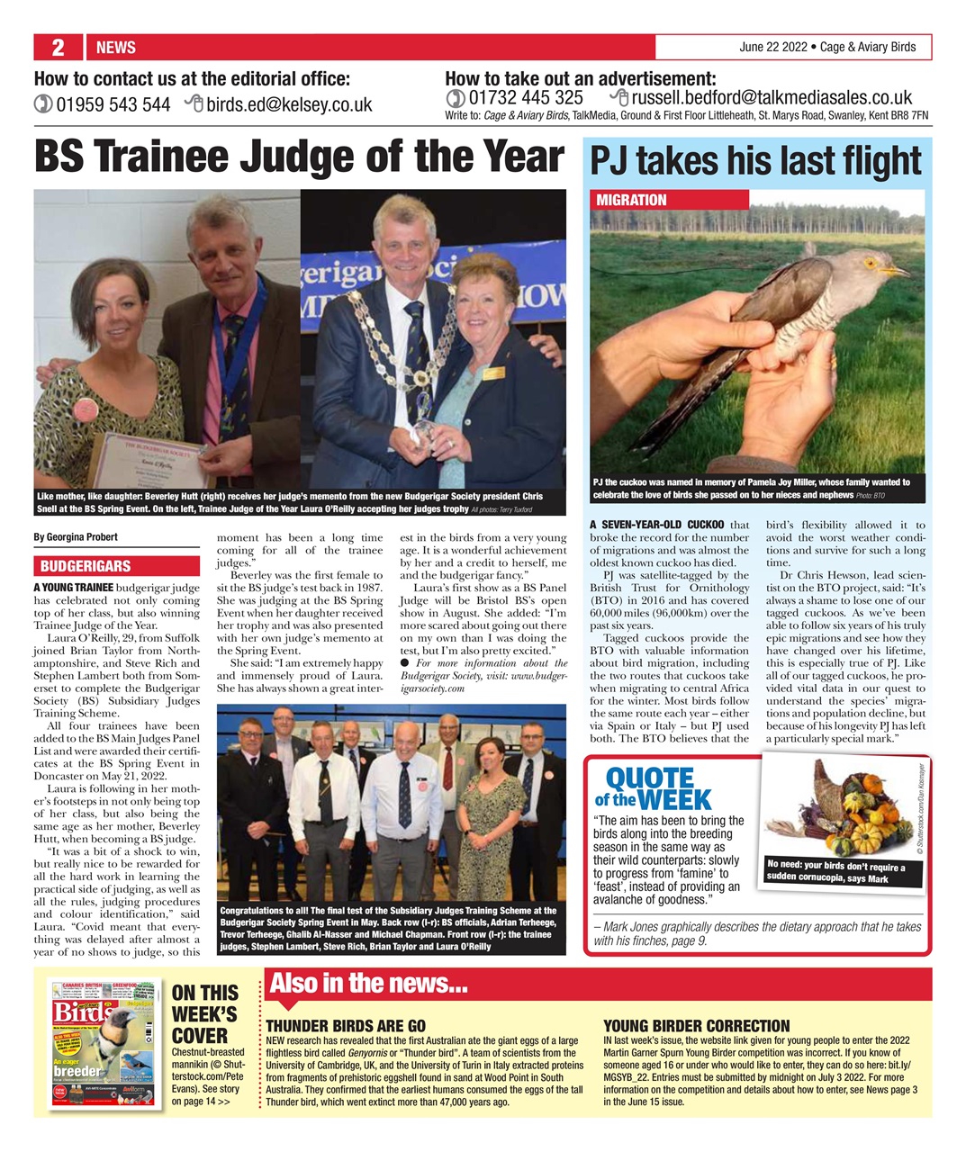 Cage & Aviary Birds Preview Pages