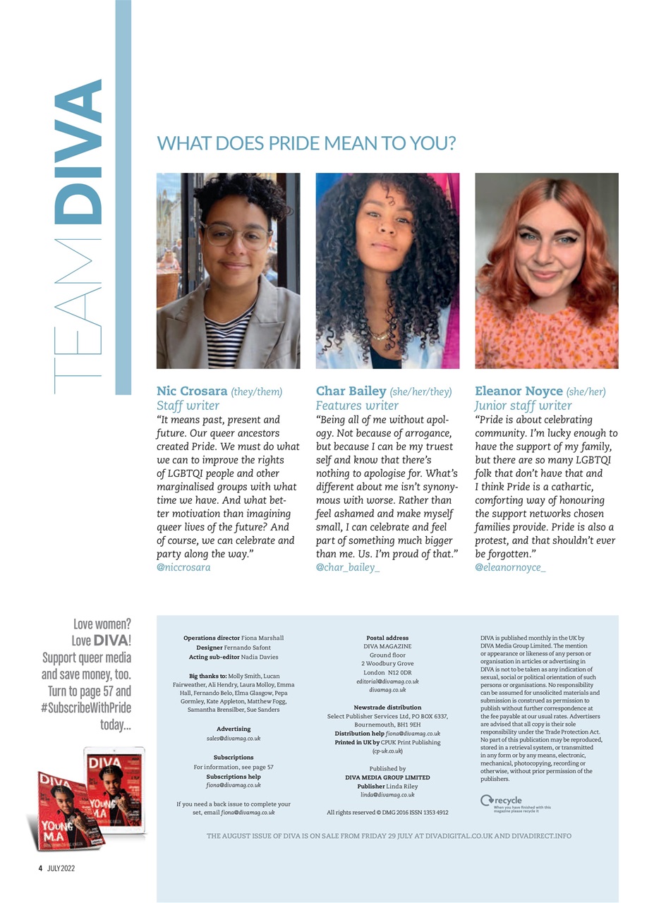 DIVA Magazine Preview Pages