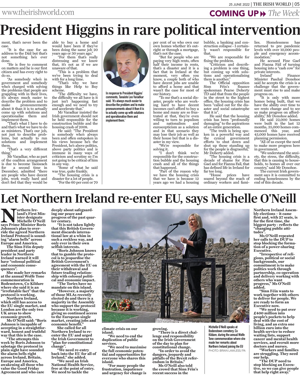 Irish World Preview Pages