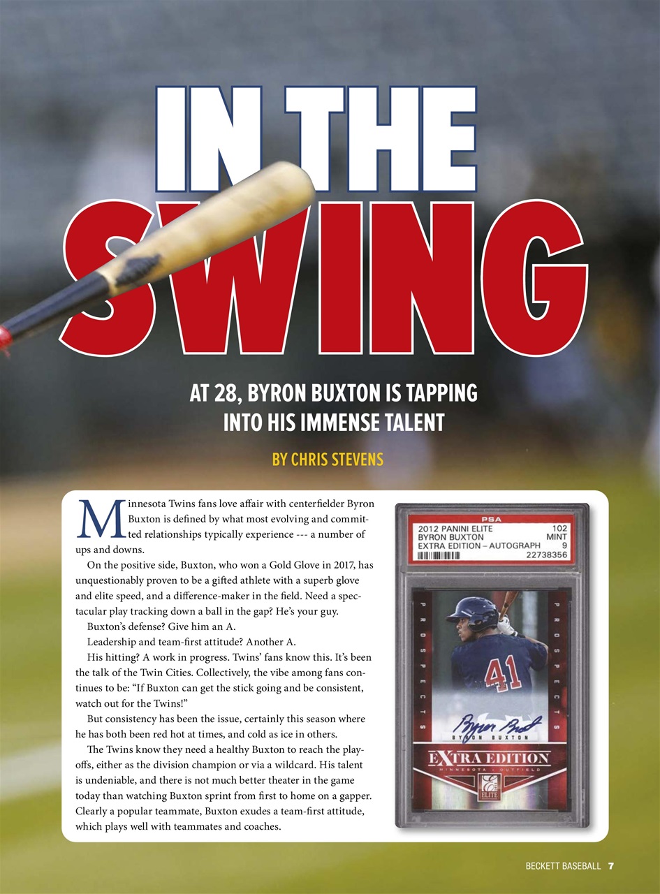 Beckett Baseball Magazine Preview Pages